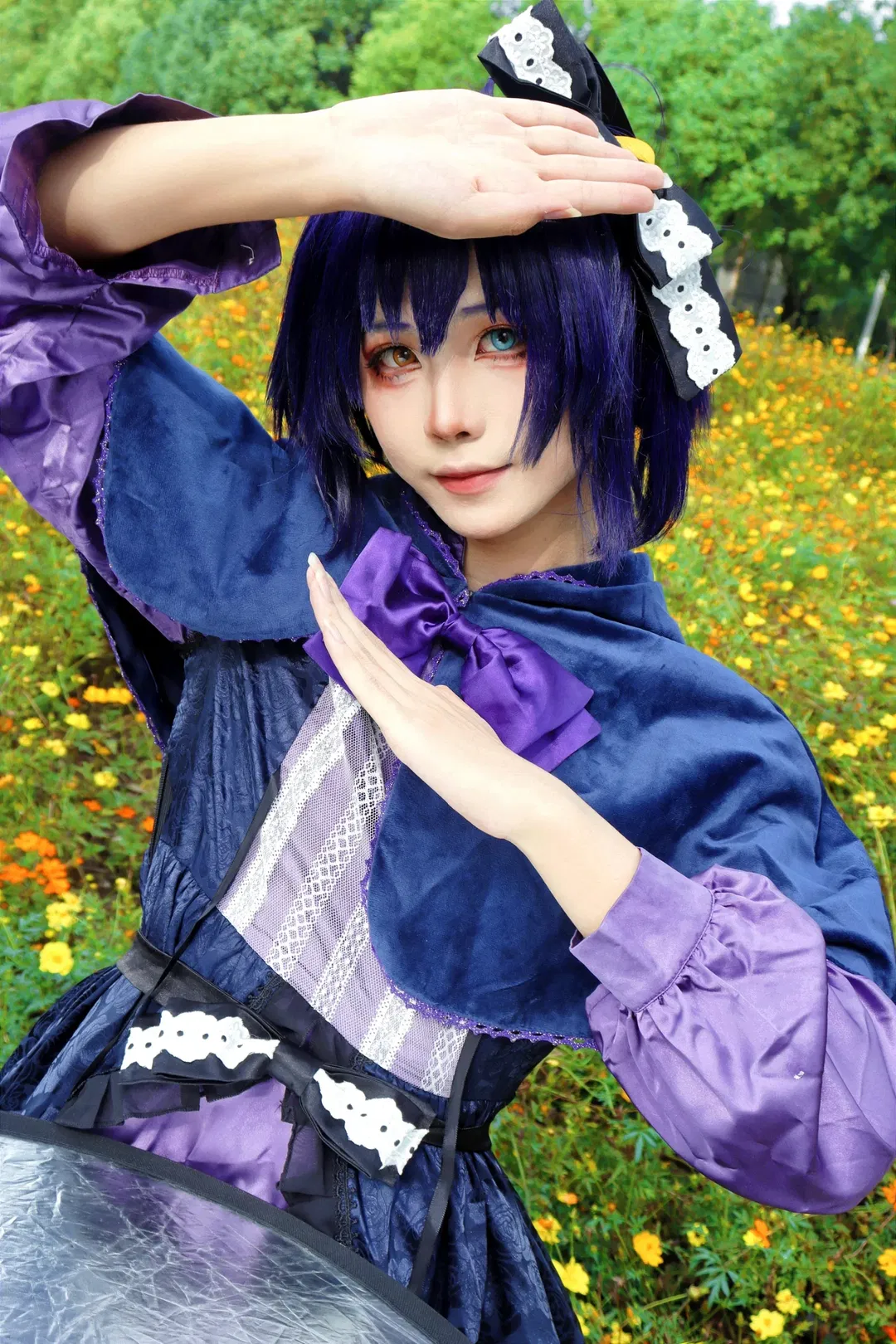 【小鸟游六花cos】花海里的中二异色瞳少女 - 第 3 张
