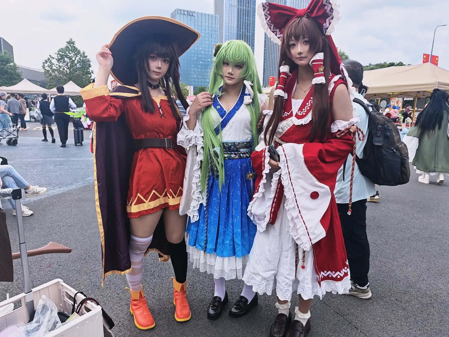 【东风谷早苗cos】东方Project世界线漫展，绿发白丝元气集邮 - 第 5 张