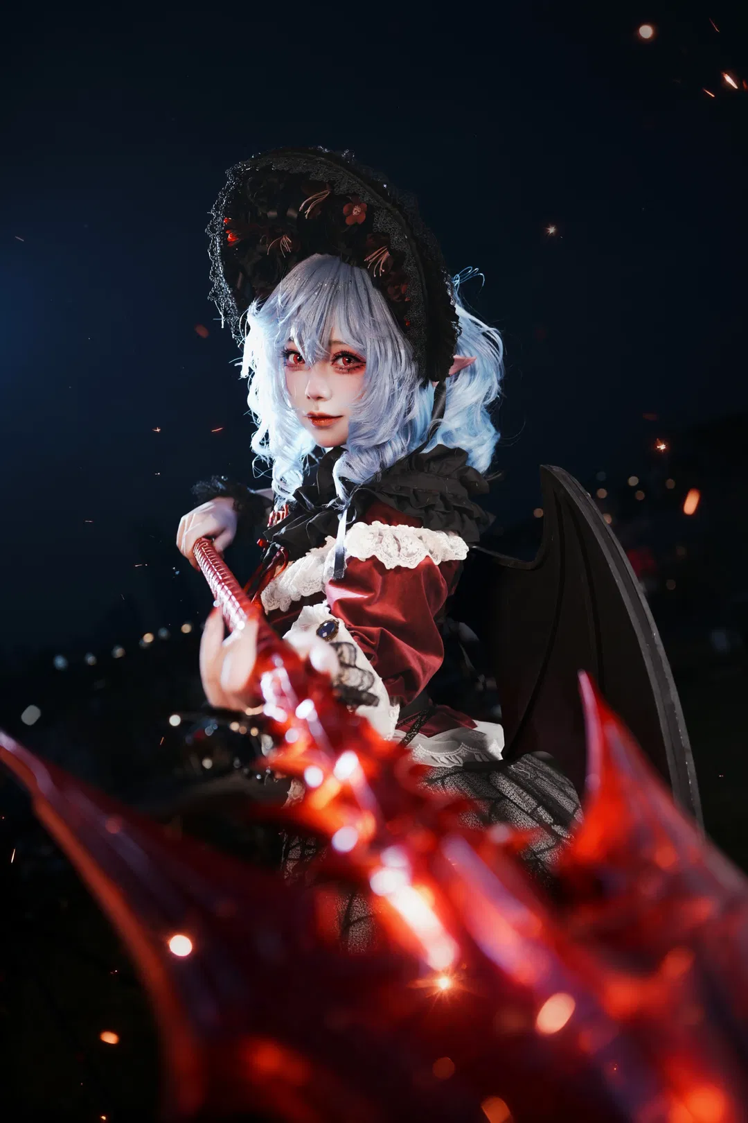 【蕾米莉亚cos】东方project红魔馆的夜间拍摄记录 - 第 1 张