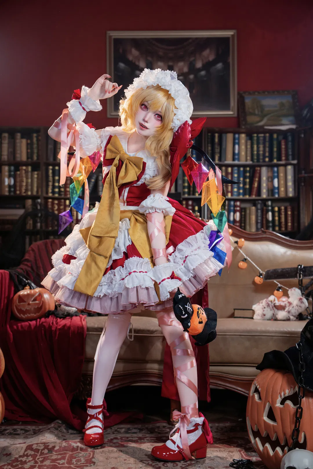 【芙兰朵露cos】东方project二设万圣节，小恶魔的糖果准备好了吗 - 第 3 张