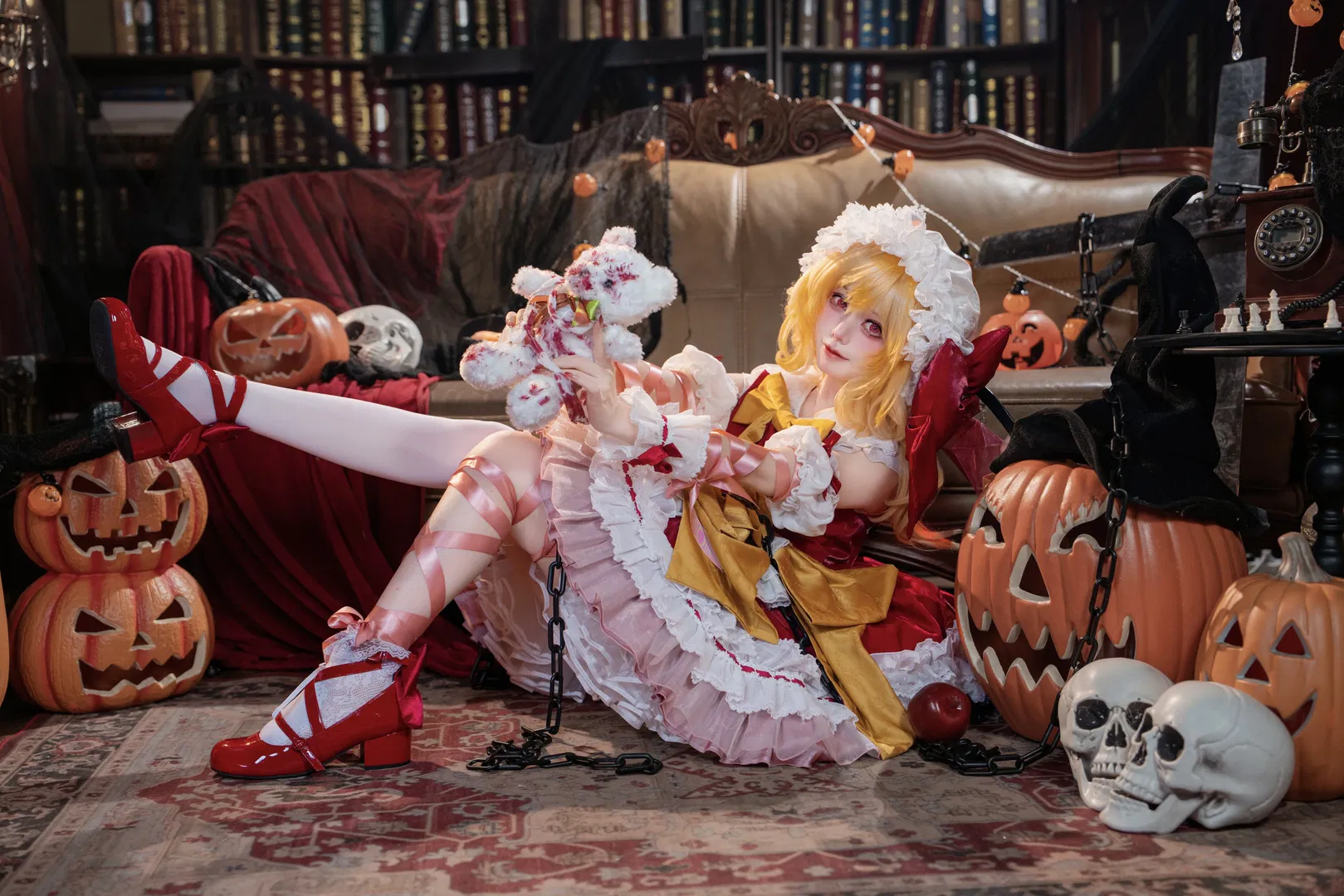 【芙兰朵露cos】东方project二设万圣节，小恶魔的糖果准备好了吗 - 第 5 张