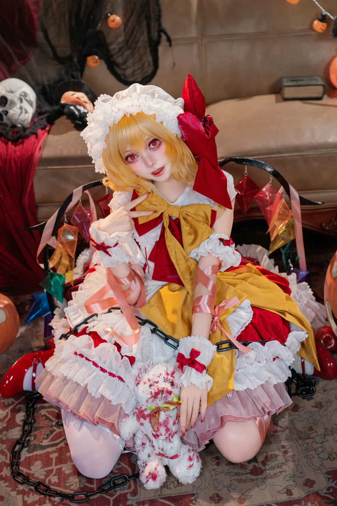 【芙兰朵露cos】东方project二设万圣节，小恶魔的糖果准备好了吗 - 第 6 张