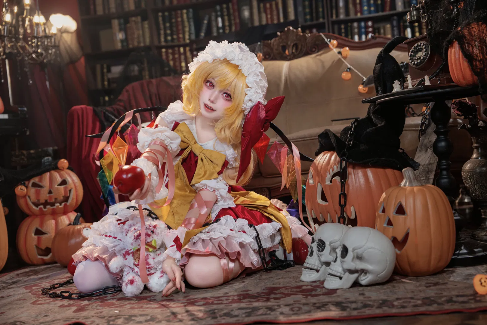 【芙兰朵露cos】东方project二设万圣节，小恶魔的糖果准备好了吗 - 第 8 张