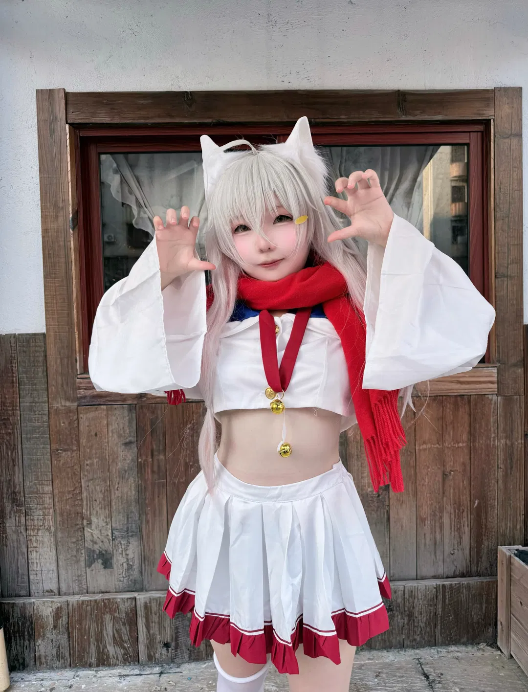 【小黑cos】櫻花萌放裡的俏皮貓耳少女 - 第 3 張