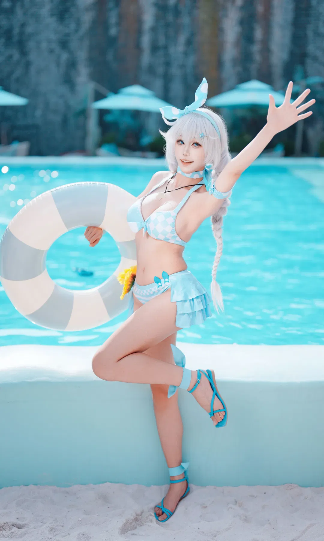 【琪亚娜cos】崩坏3夏日泳装，池畔的惬意时光 - 第 2 张