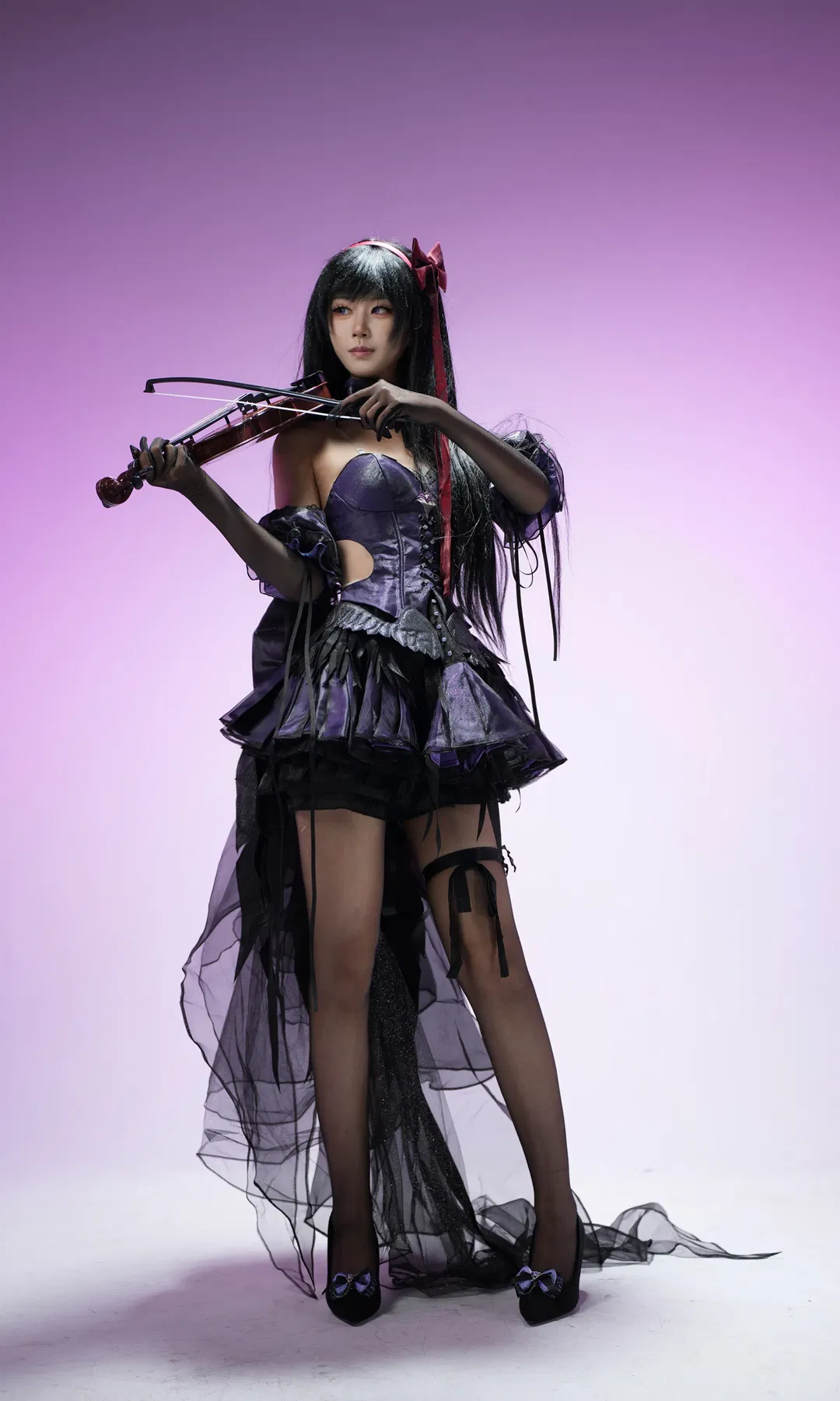 【晓美焰cos】魔法少女小圆暗黑哥特风正片 - 第 2 张