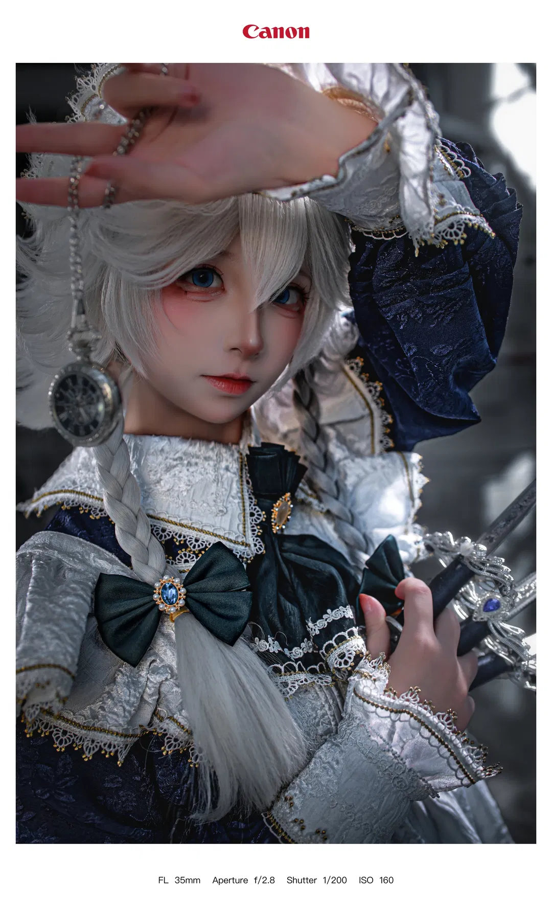 十六夜咲夜cos 東方Project紅魔館的女僕長正片分享 - 第 1 張