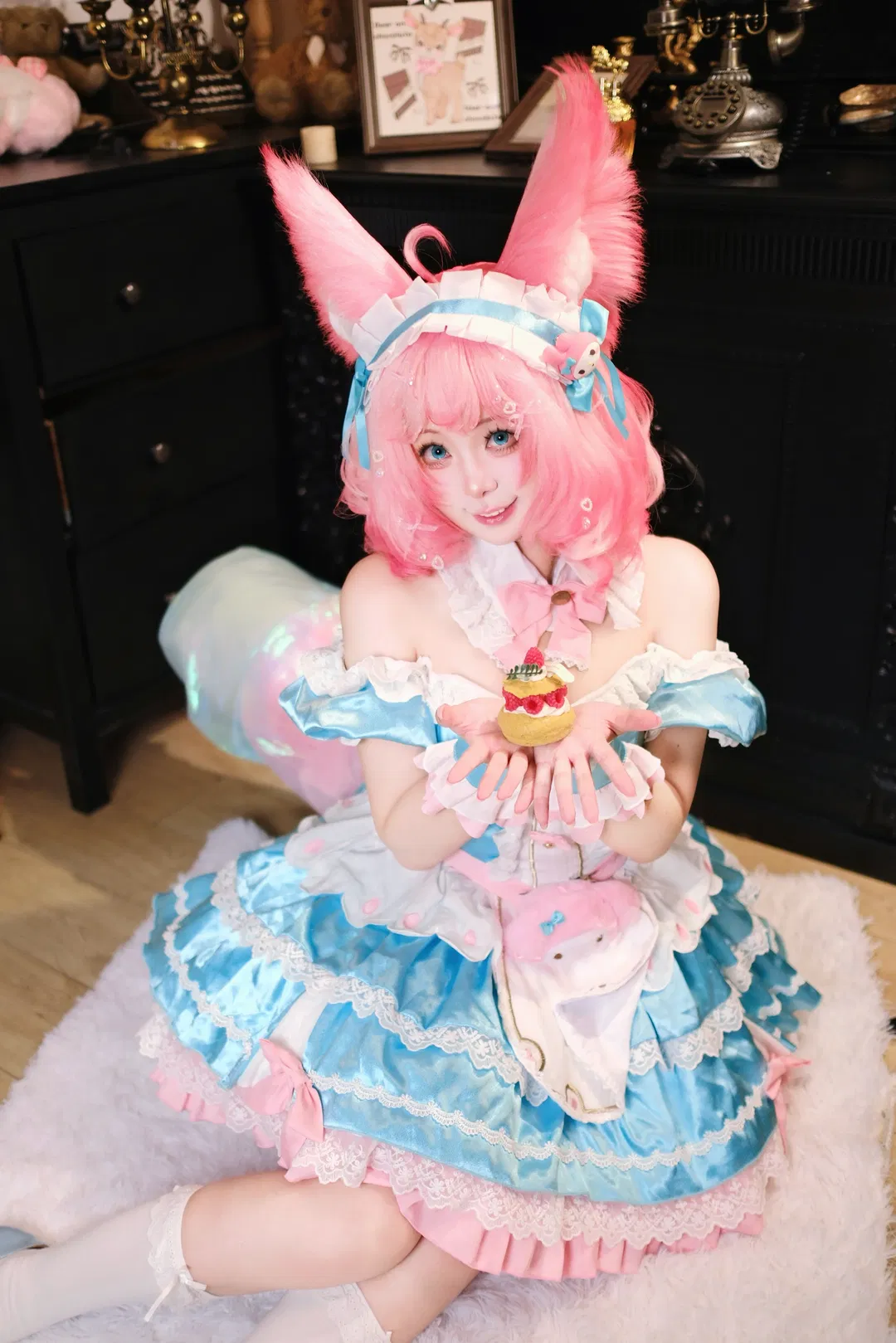 【美樂蒂妲己cos】王者榮耀粉色甜心降臨復古莊園 - 第 11 張