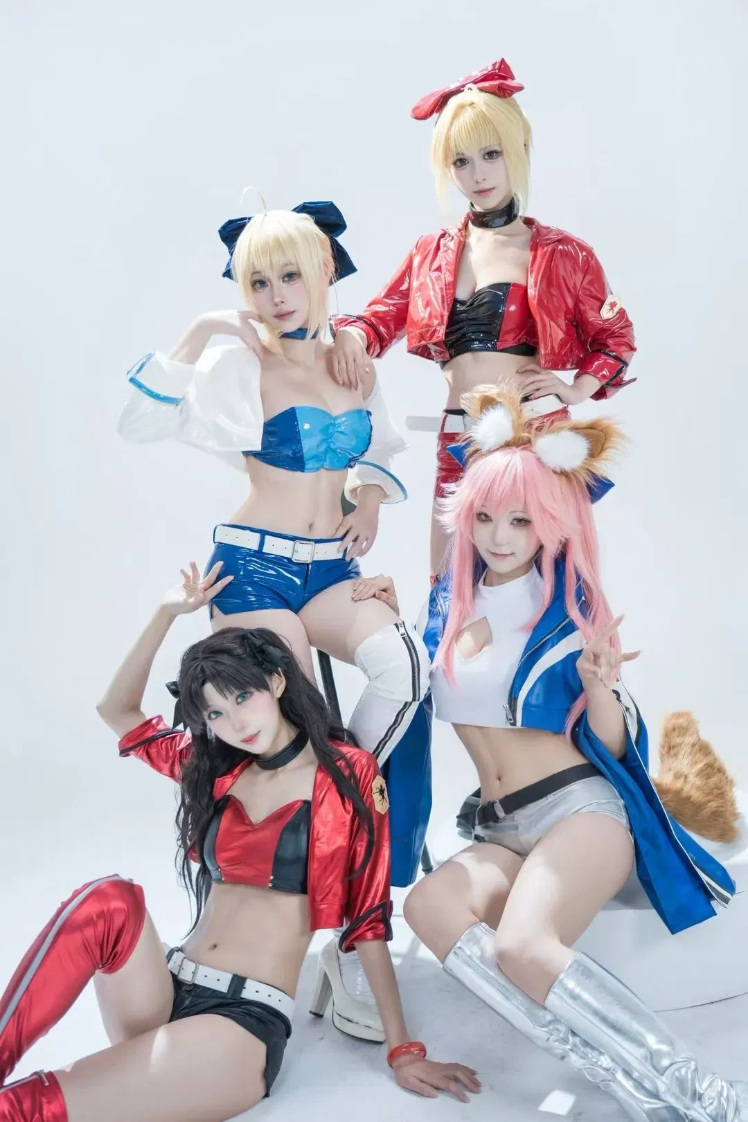 【Saber cos】FGO超模赛车团集结，红蓝阵营对决超吸睛 - 第 4 张