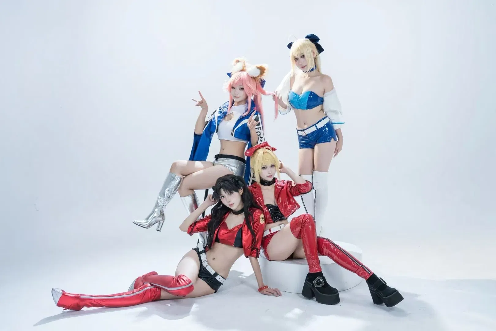 【Saber cos】FGO超模赛车团集结，红蓝阵营对决超吸睛 - 第 5 张