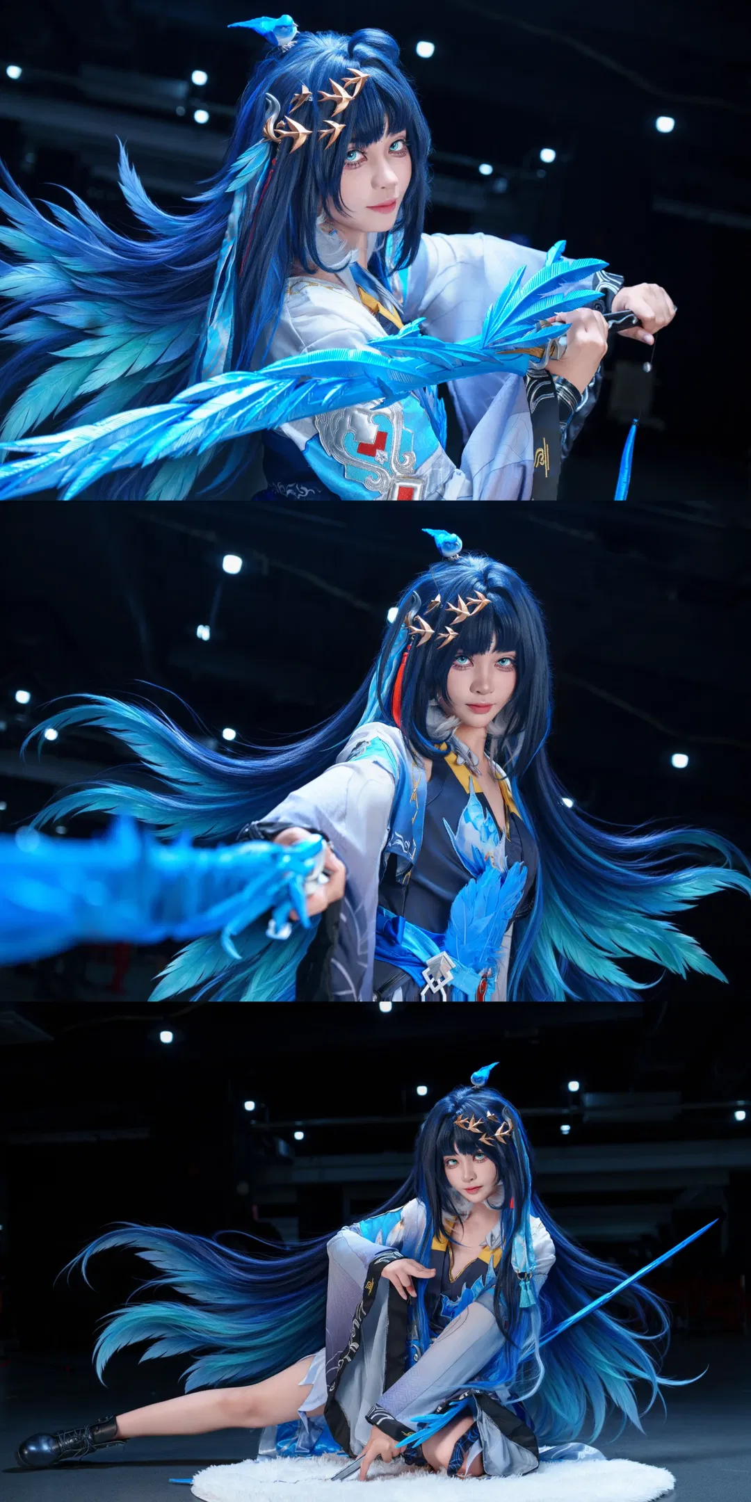 【秧秧玄翎cos】湛江漫展的蓝色飞鸟 - 第 1 张