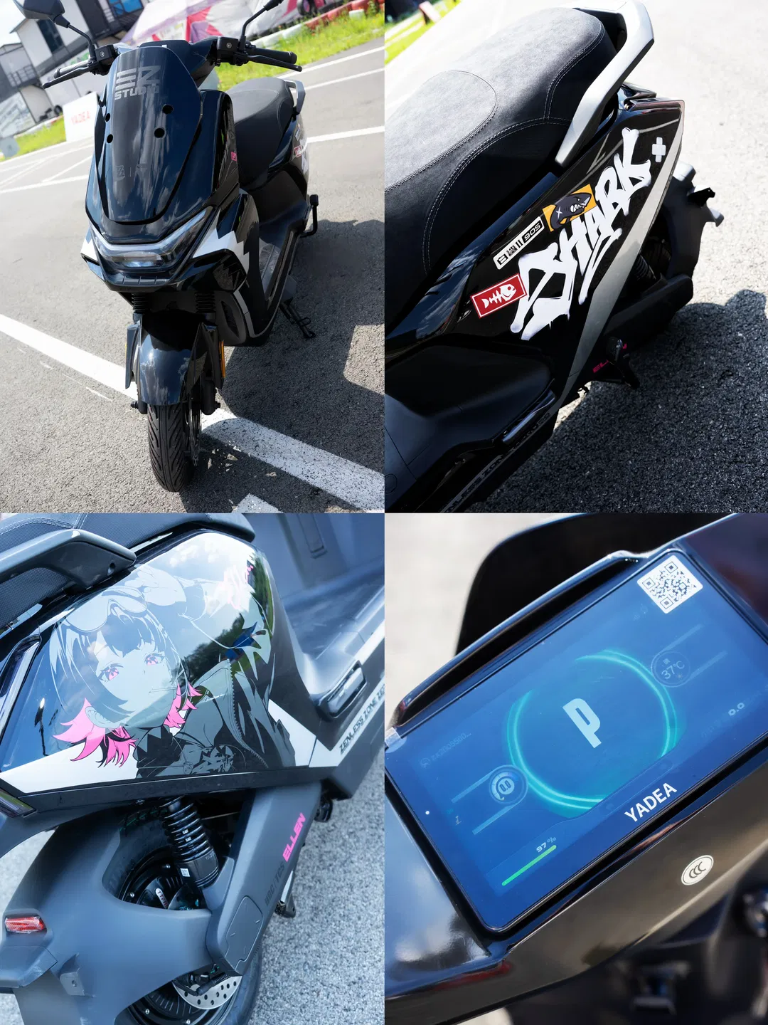 【千夏cos】打卡绝区零雅迪联动，骑上白鲨二代逛新艾利都 - 第 8 张