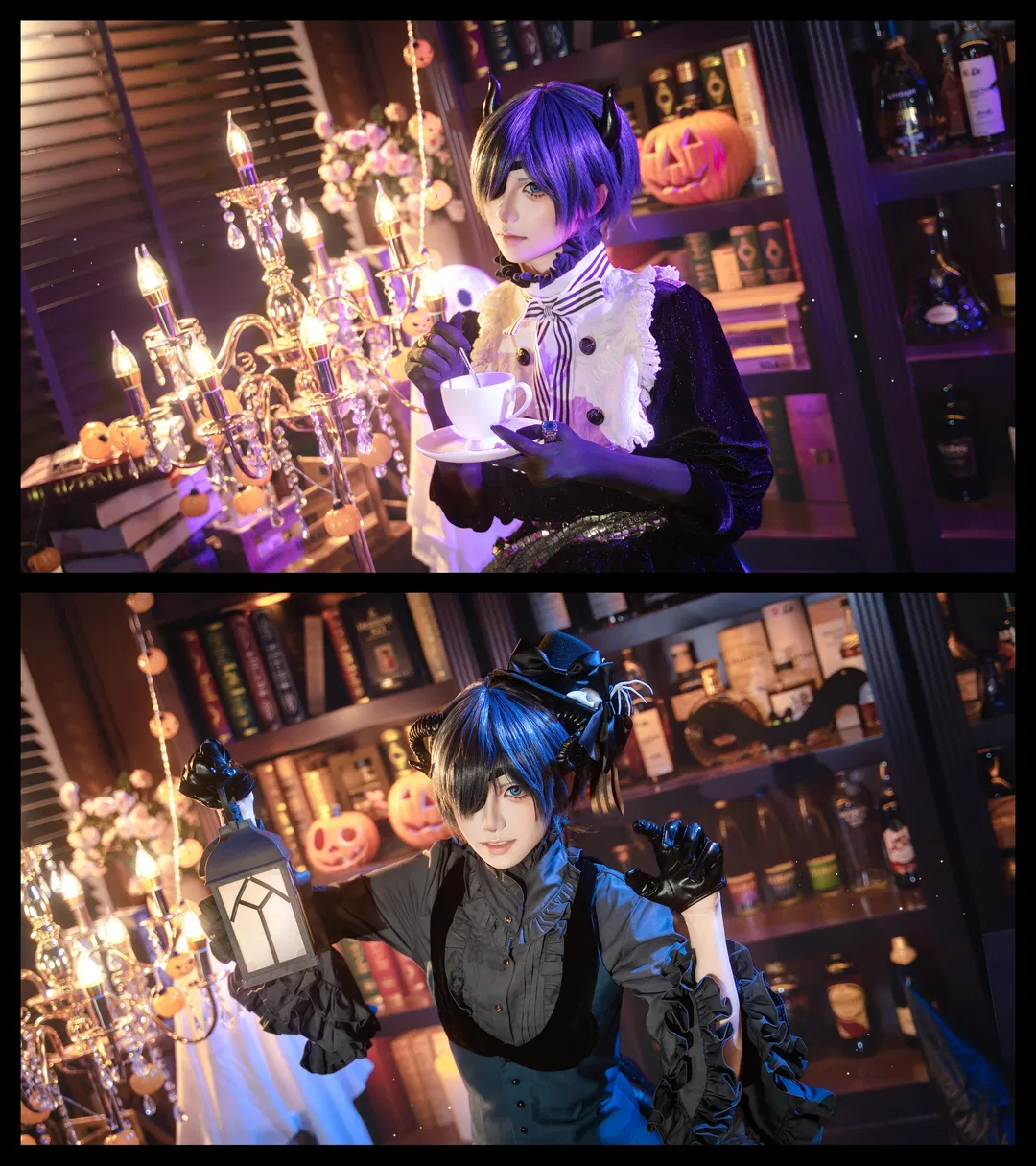 【夏尔cos】黑执事万圣节限定，提灯小恶魔与下午茶 - 第 1 张