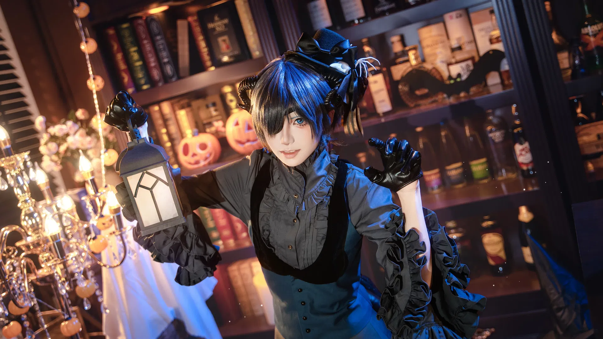 【夏尔cos】黑执事万圣节限定，提灯小恶魔与下午茶 - 第 2 张
