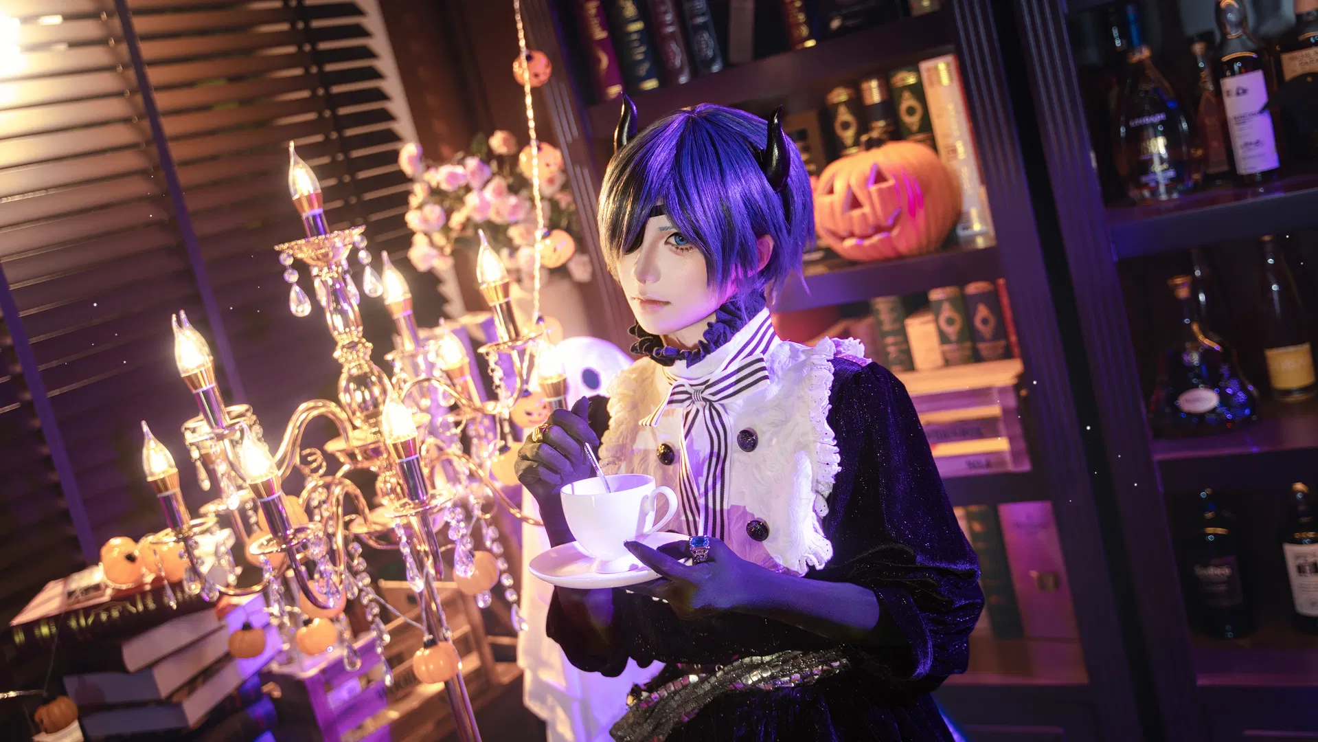 【夏尔cos】黑执事万圣节限定，提灯小恶魔与下午茶 - 第 3 张