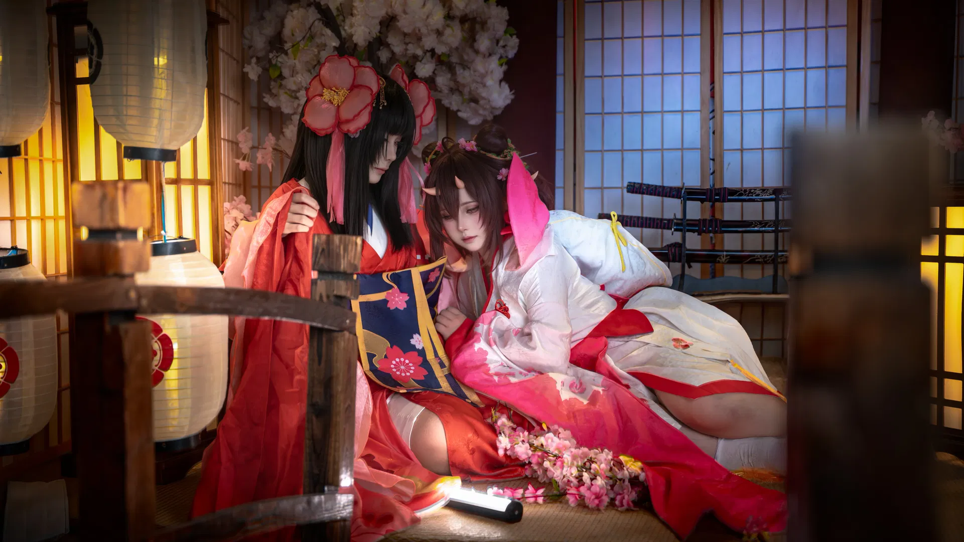 【樱花妖cos】阴阳师里的和风樱花妖与桃花妖 - 第 2 张