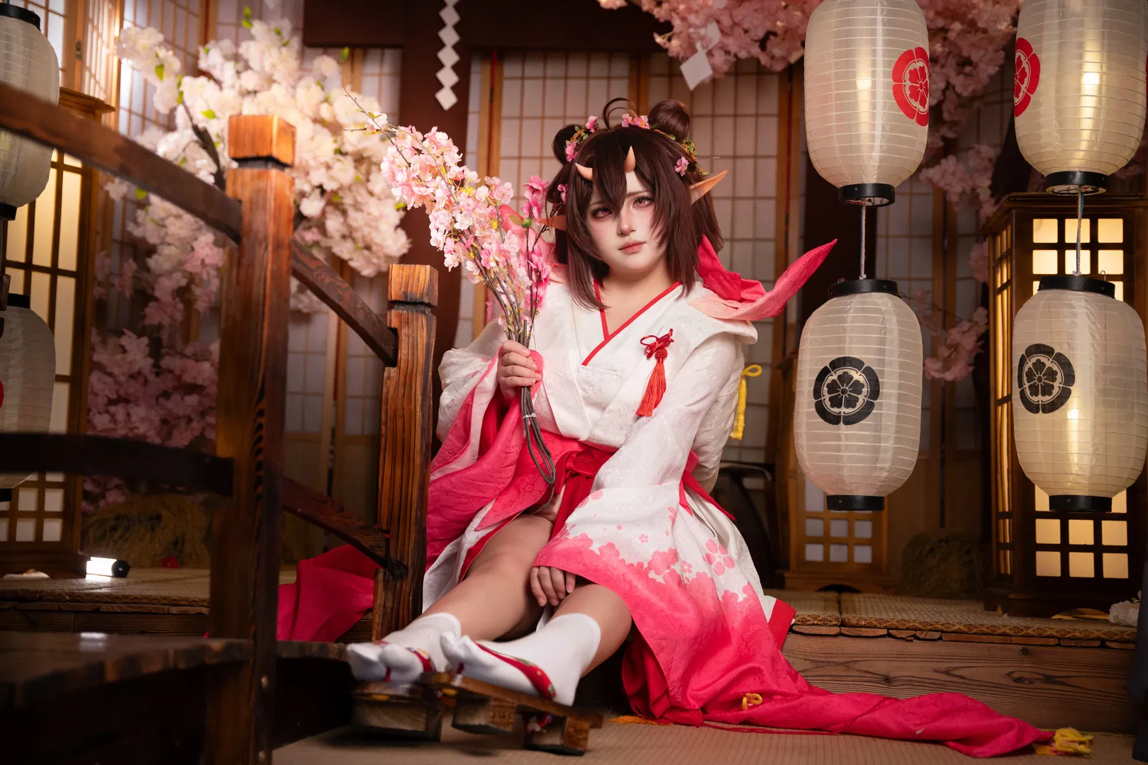 【樱花妖cos】阴阳师里的和风樱花妖与桃花妖 - 第 3 张