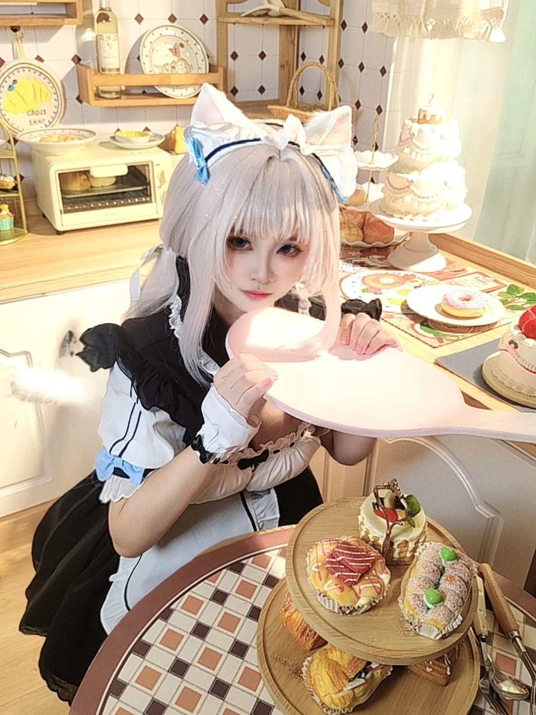 香子兰cos 猫娘乐园女仆装拍摄 - 第 1 张