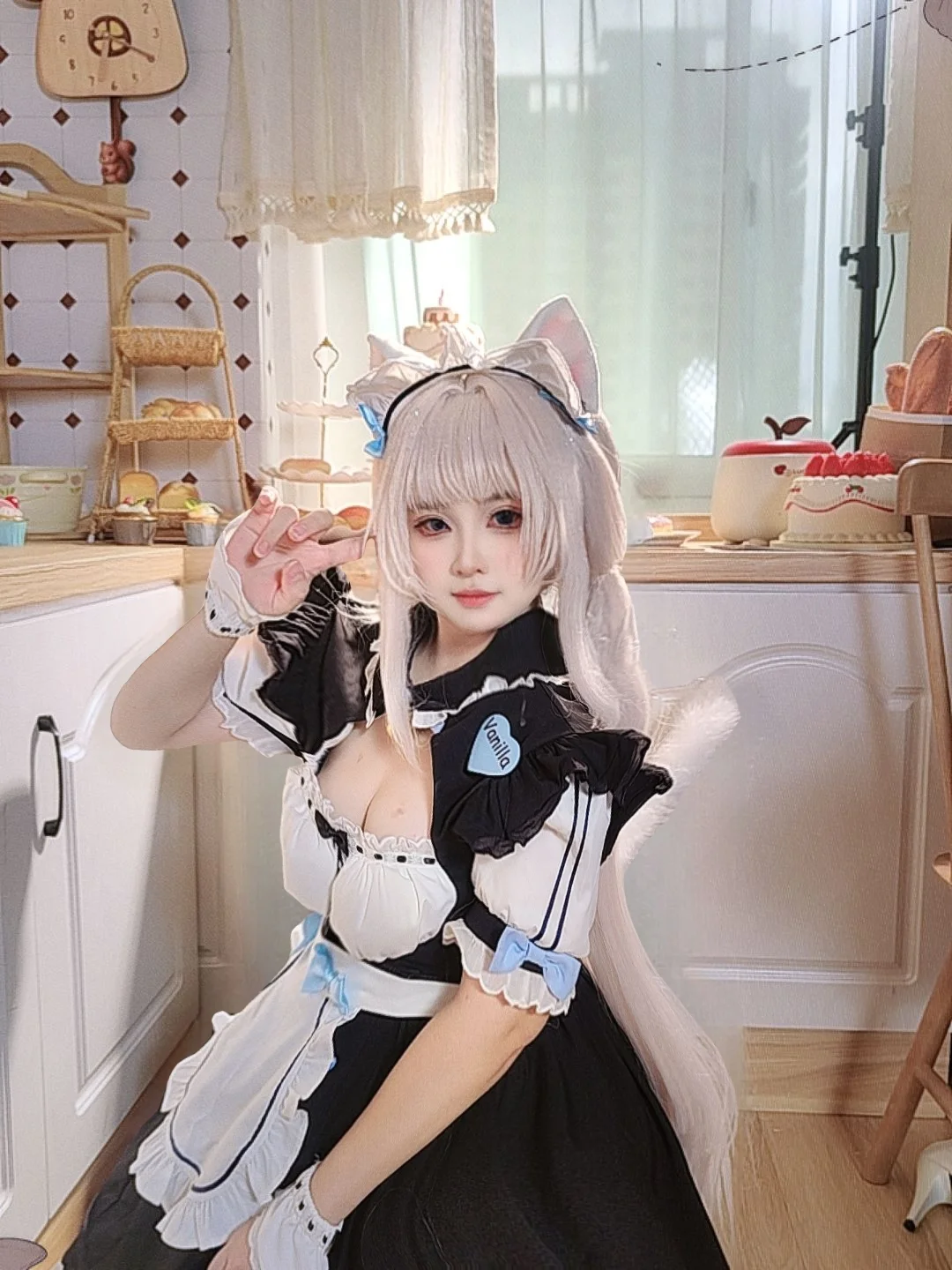 香子兰cos 猫娘乐园女仆装拍摄 - 第 2 张