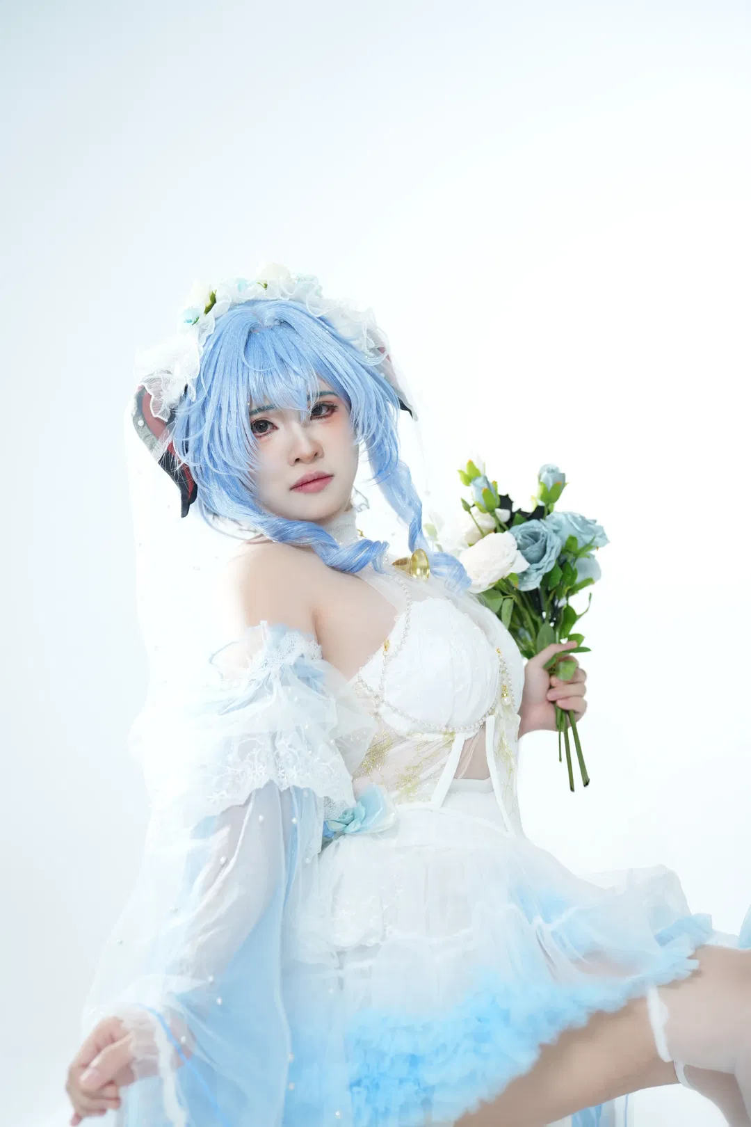 【甘雨cos】原神 白棚里的那一抹蓝 - 第 1 张