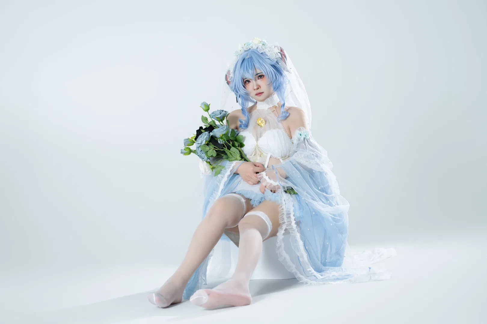 【甘雨cos】原神 白棚里的那一抹蓝