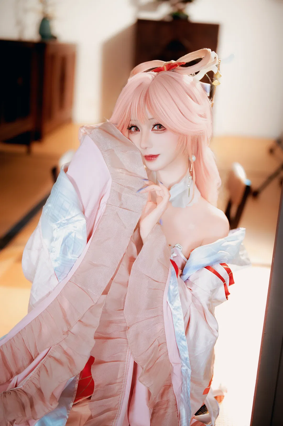 【羽生萌萌香cos】明日方舟常世之幻的粉發少女 - 第 2 張