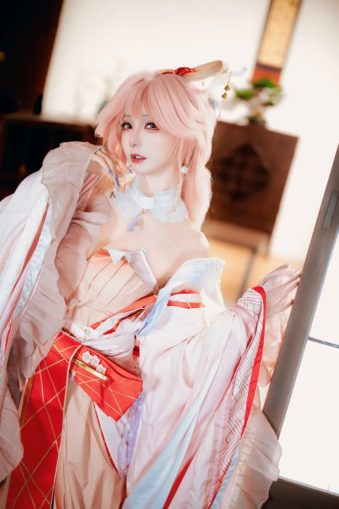 【羽生萌萌香cos】明日方舟常世之幻的粉發少女 - 第 3 張