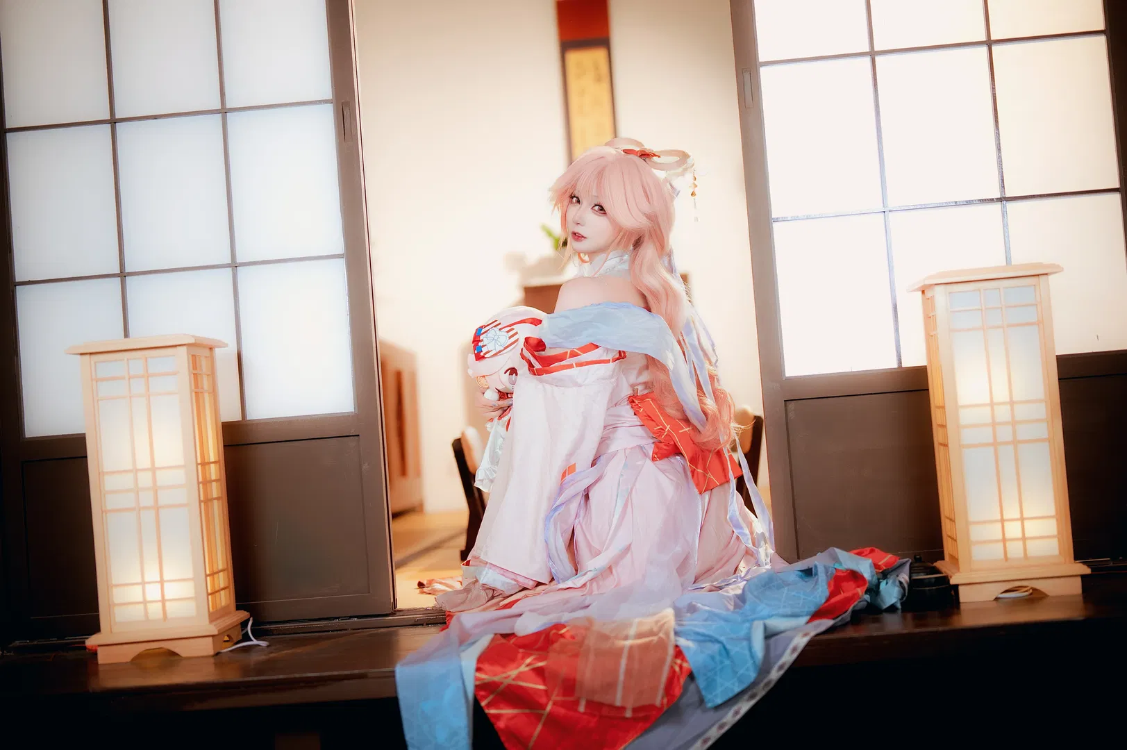 【羽生萌萌香cos】明日方舟常世之幻的粉發少女 - 第 5 張