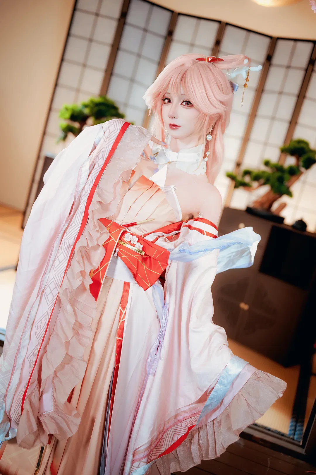 【羽生萌萌香cos】明日方舟常世之幻的粉發少女 - 第 6 張