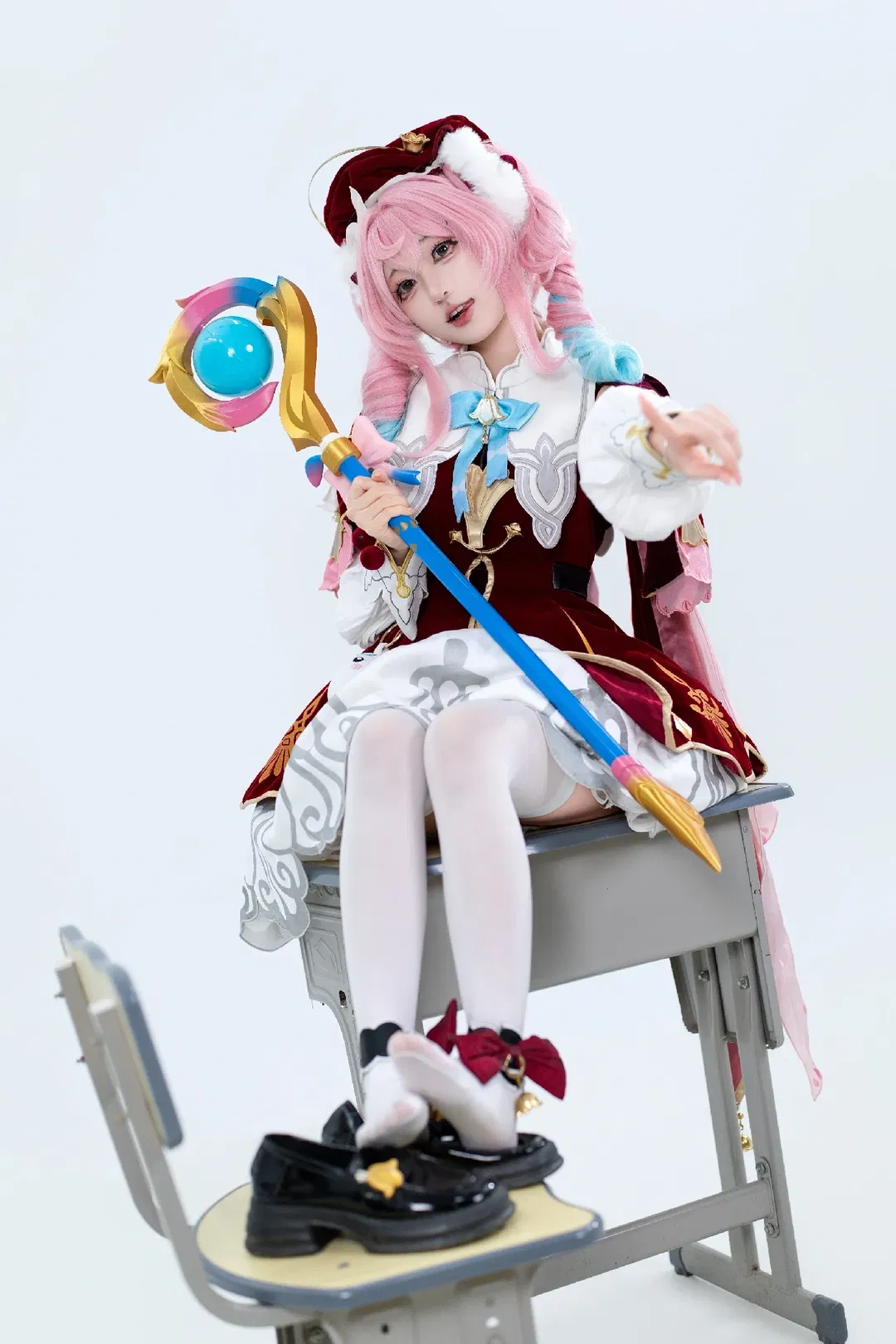 【風堇cos】粉發雙馬尾與魔法杖的棚拍記錄