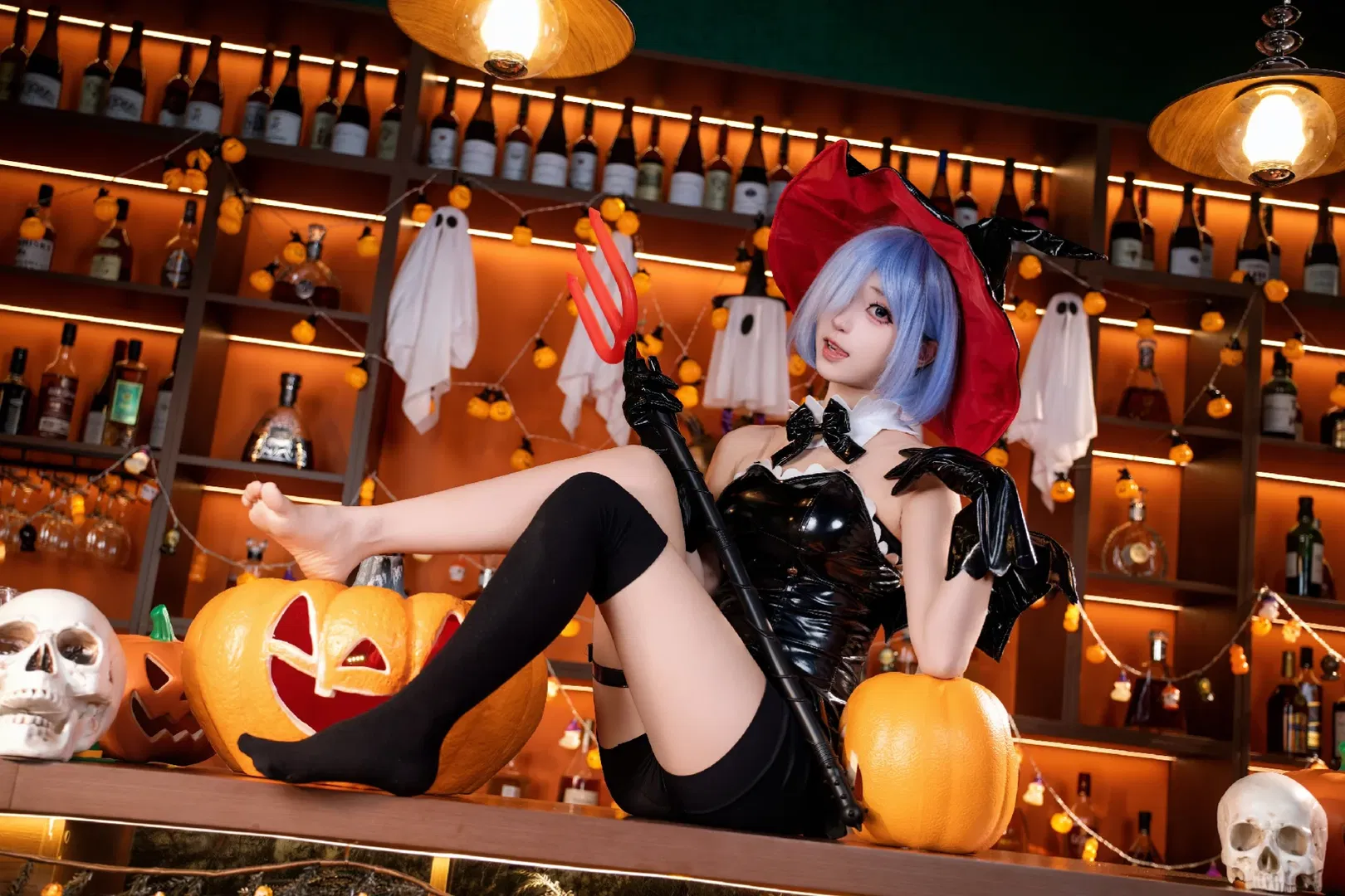 【蕾姆cos】万圣节化身小恶魔女巫 - 第 4 张