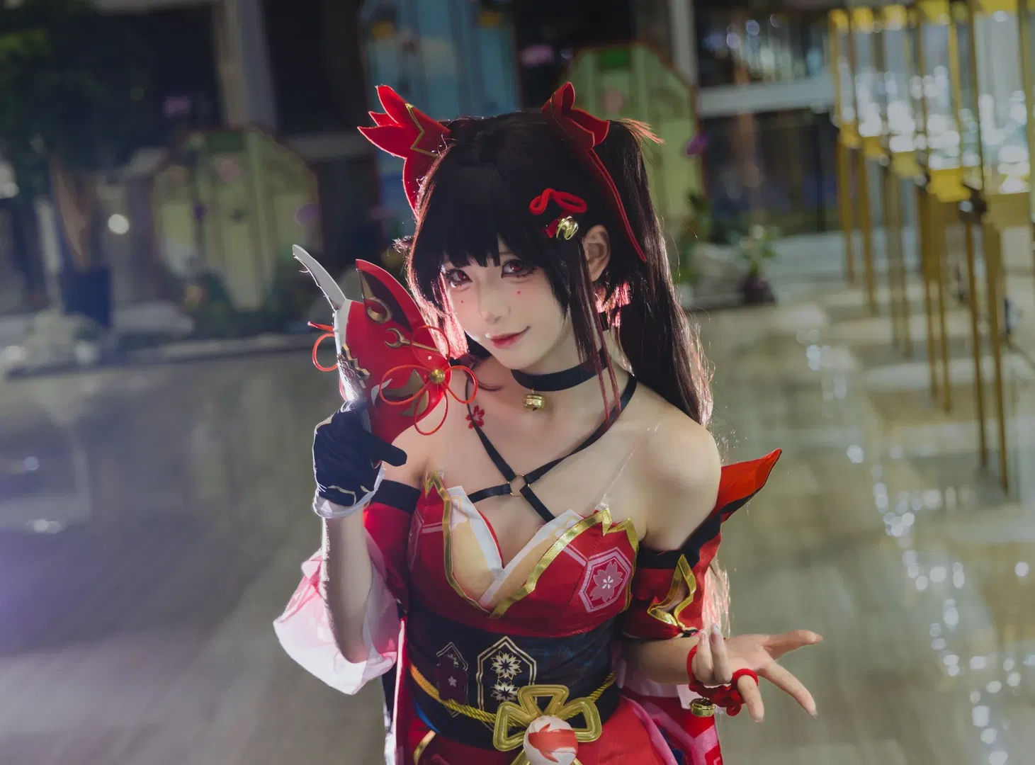 【花火cos】崩壞星穹鐵道，紅黑金交織的狡黠少女 - 第 2 張