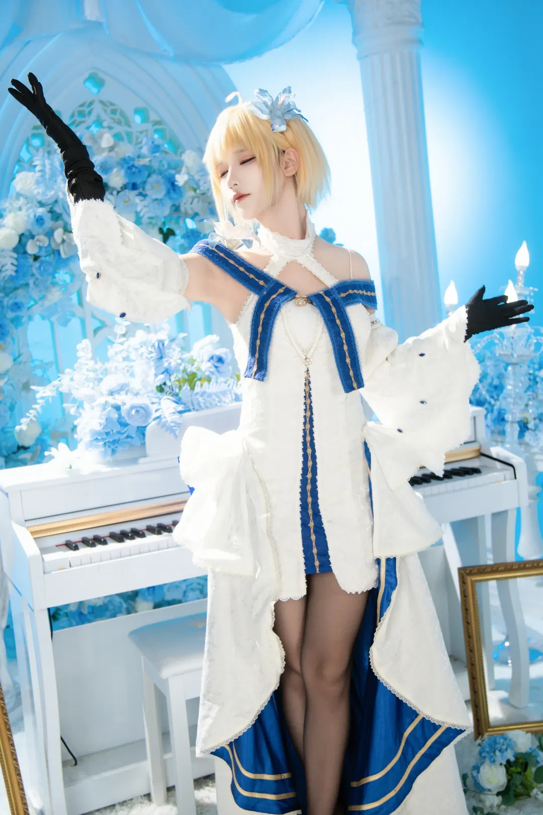 【爱尔奎特cos】FGO蓝白洋装的优雅与张力 - 第 1 张