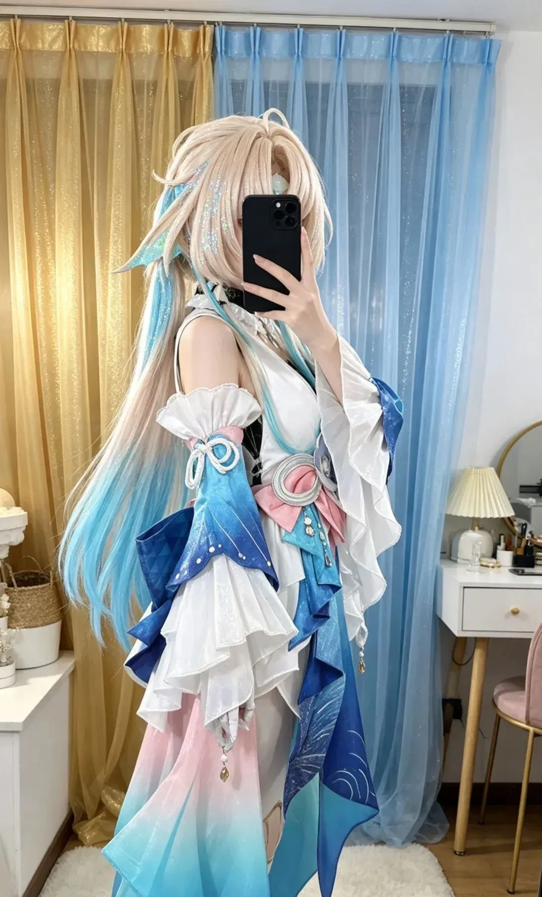 【真珠cos】蓝粉渐变裙摆的私设造型记录 - 第 2 张