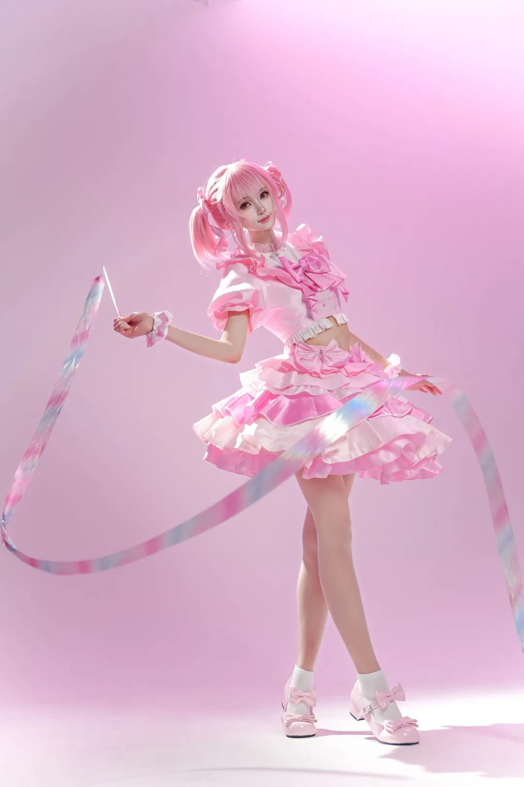 【鹿目圆cos】魔法少女小圆打歌服，超完整的活力动态动作参考 - 第 10 张