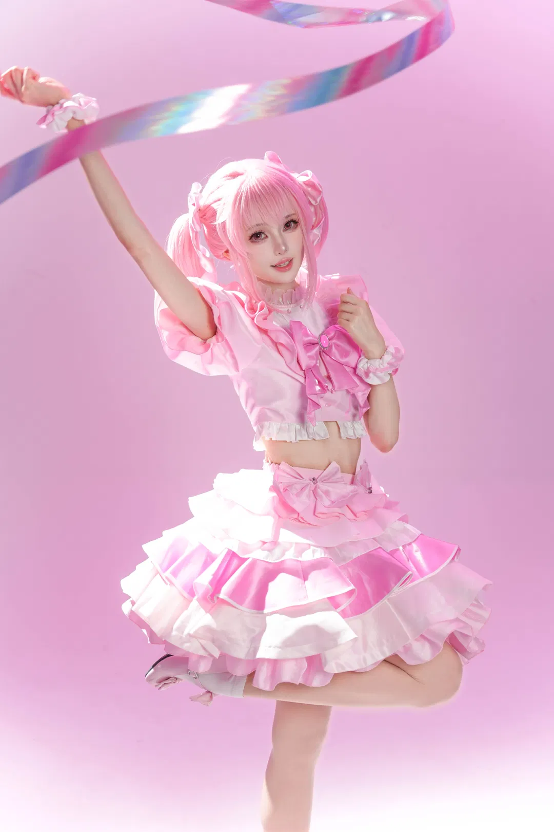 【鹿目圆cos】魔法少女小圆打歌服，超完整的活力动态动作参考 - 第 11 张