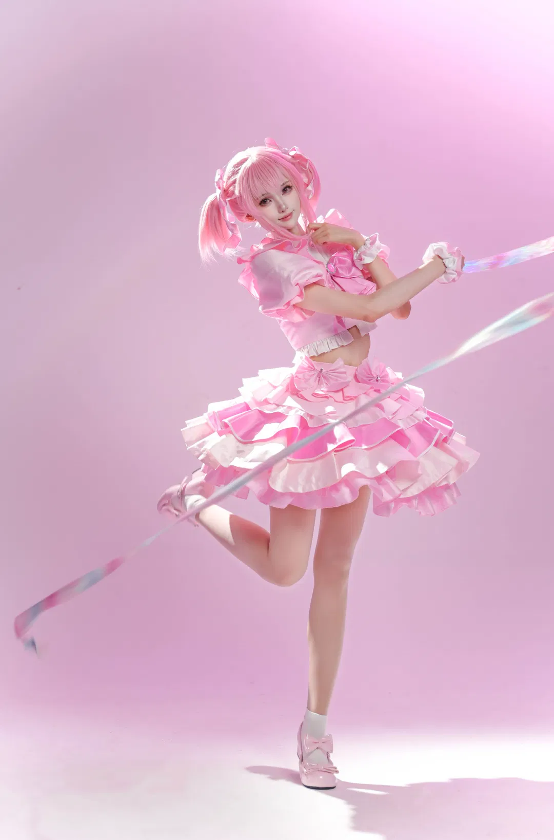 【鹿目圆cos】魔法少女小圆打歌服，超完整的活力动态动作参考 - 第 15 张