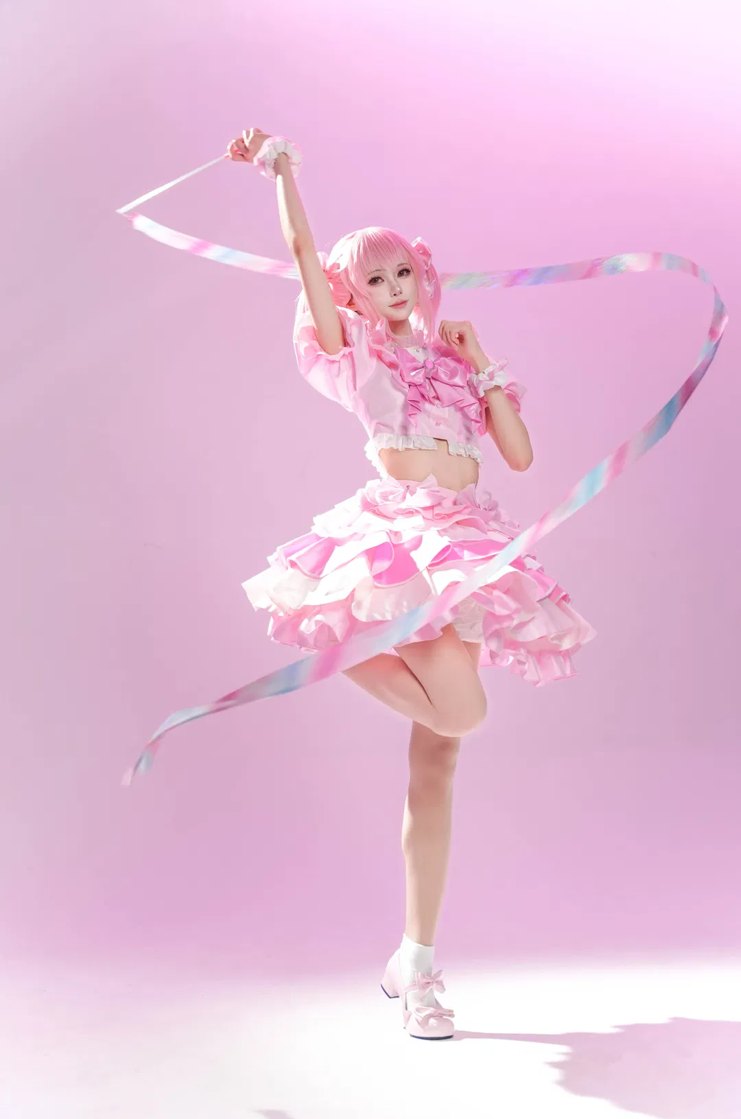 【鹿目圆cos】魔法少女小圆打歌服，超完整的活力动态动作参考 - 第 4 张