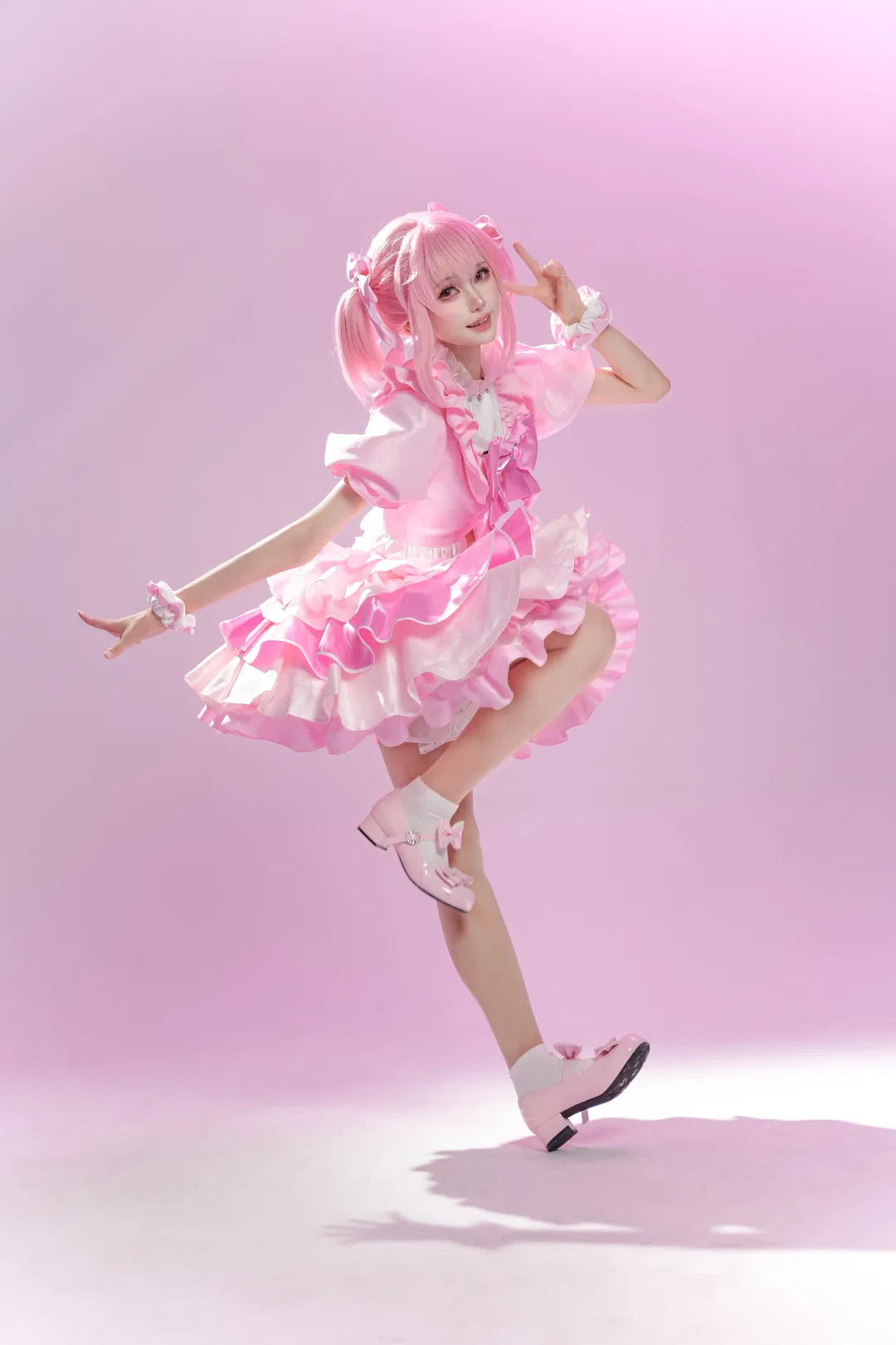 【鹿目圆cos】魔法少女小圆打歌服，超完整的活力动态动作参考 - 第 5 张