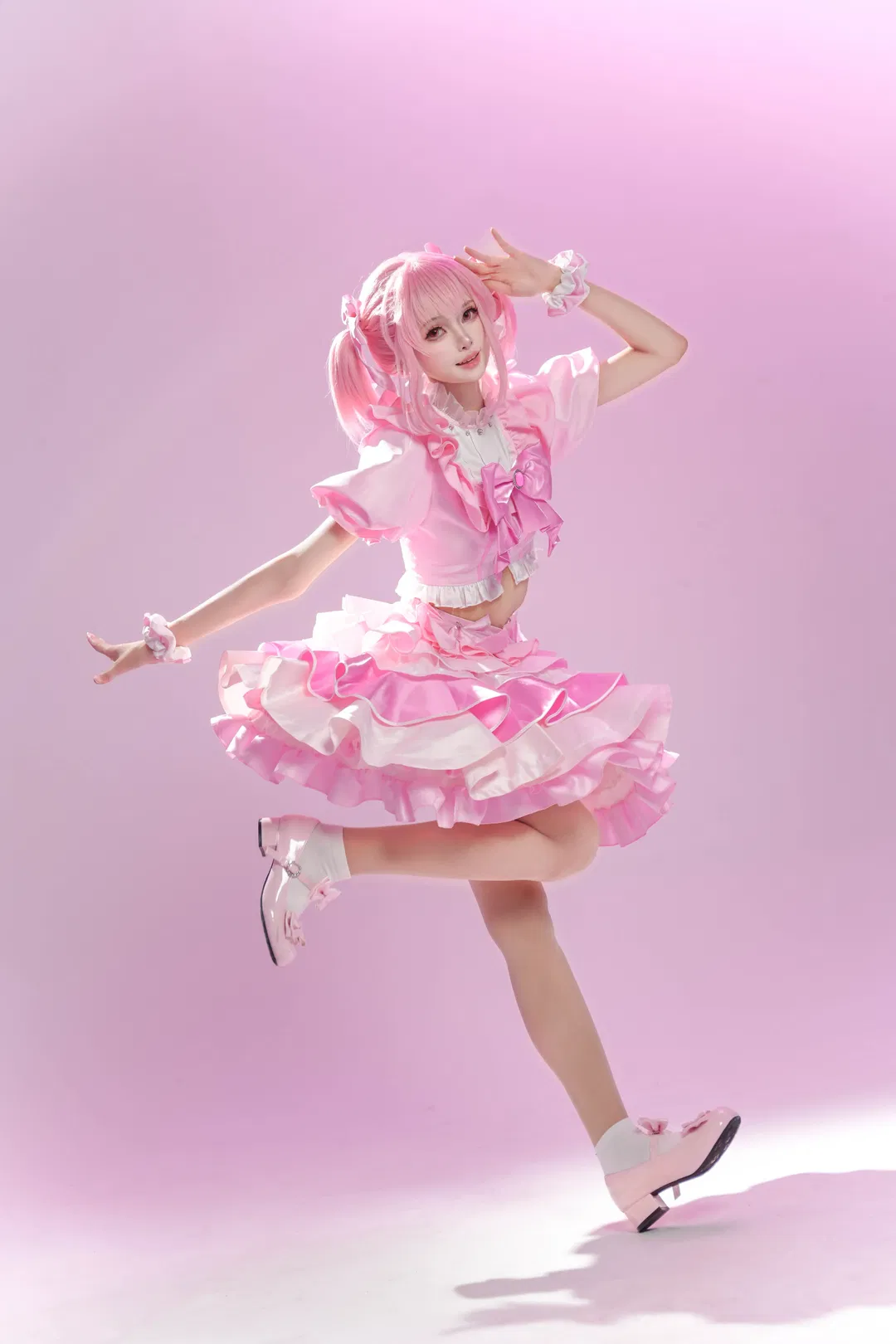 【鹿目圆cos】魔法少女小圆打歌服，超完整的活力动态动作参考 - 第 9 张