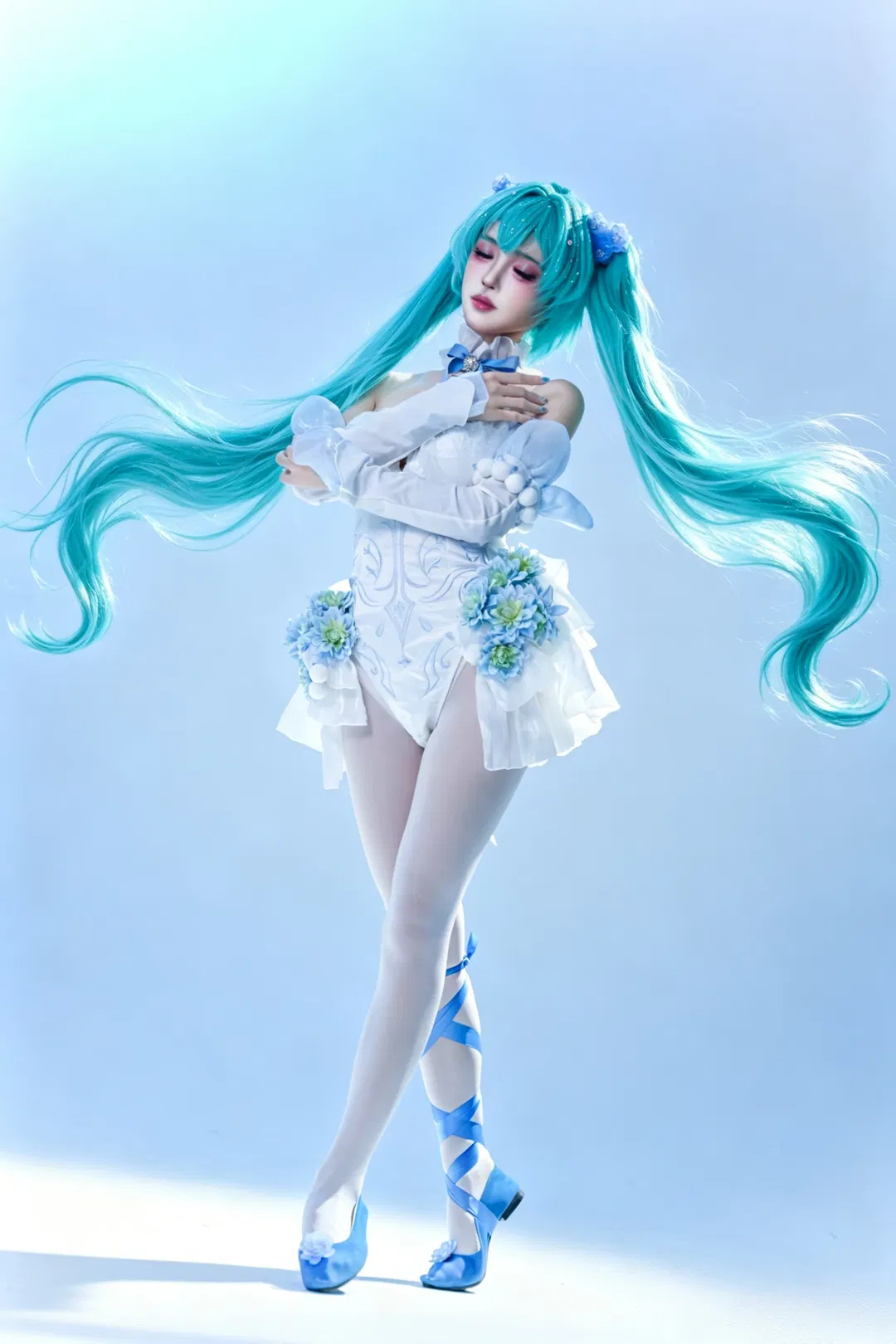 【初音未来cos】粉蝶花精灵的梦幻舞台感 - 第 3 张