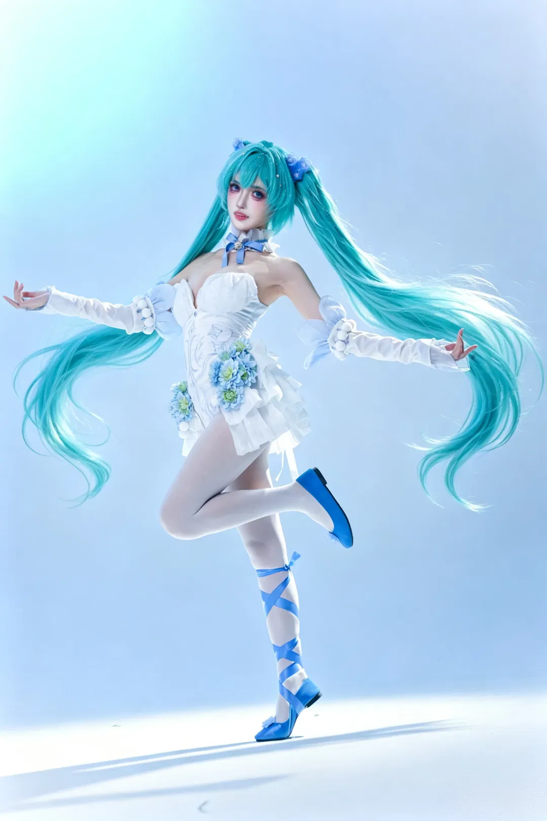 【初音未来cos】粉蝶花精灵的梦幻舞台感 - 第 5 张