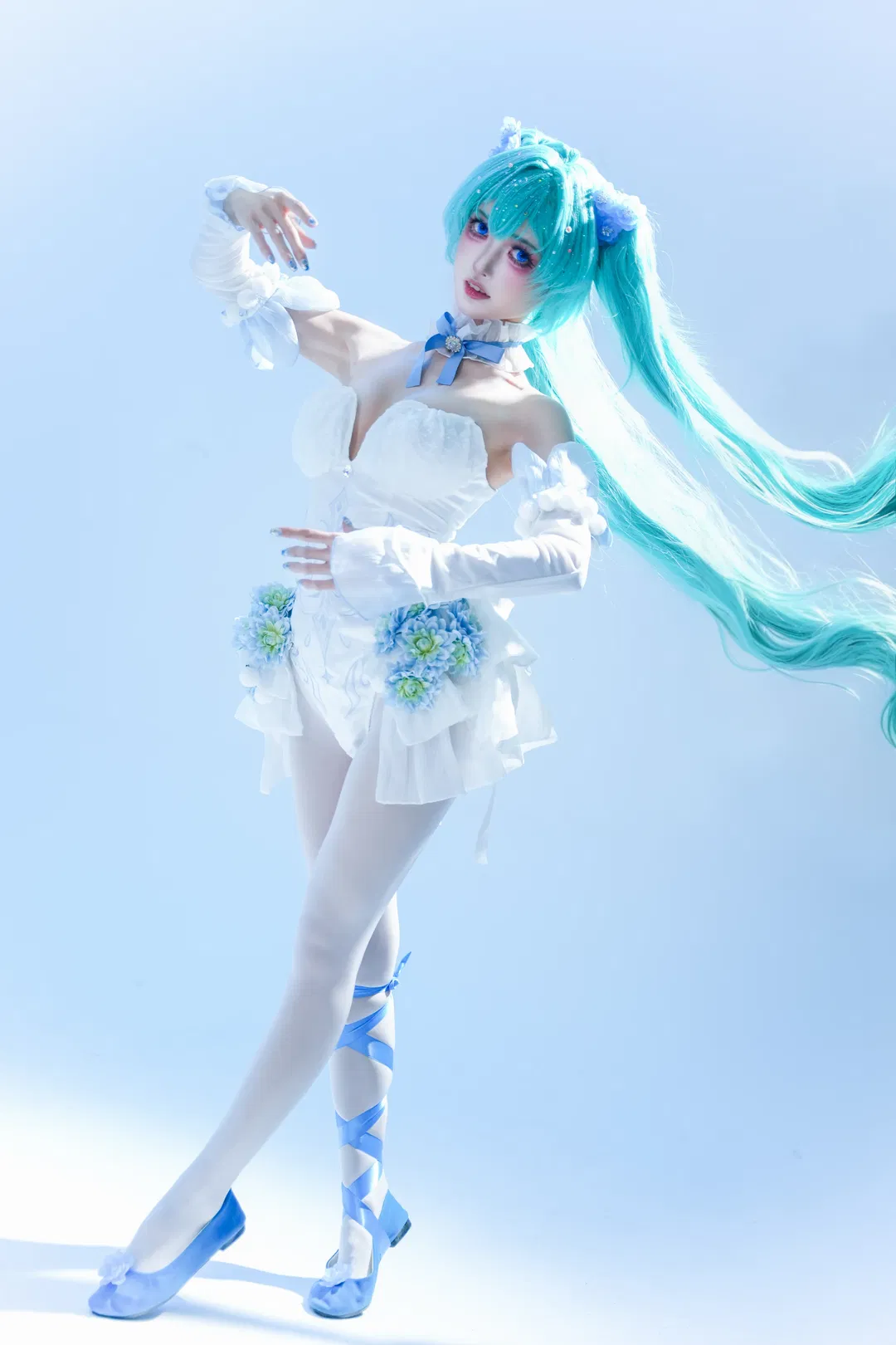 【初音未来cos】粉蝶花精灵的梦幻舞台感 - 第 6 张