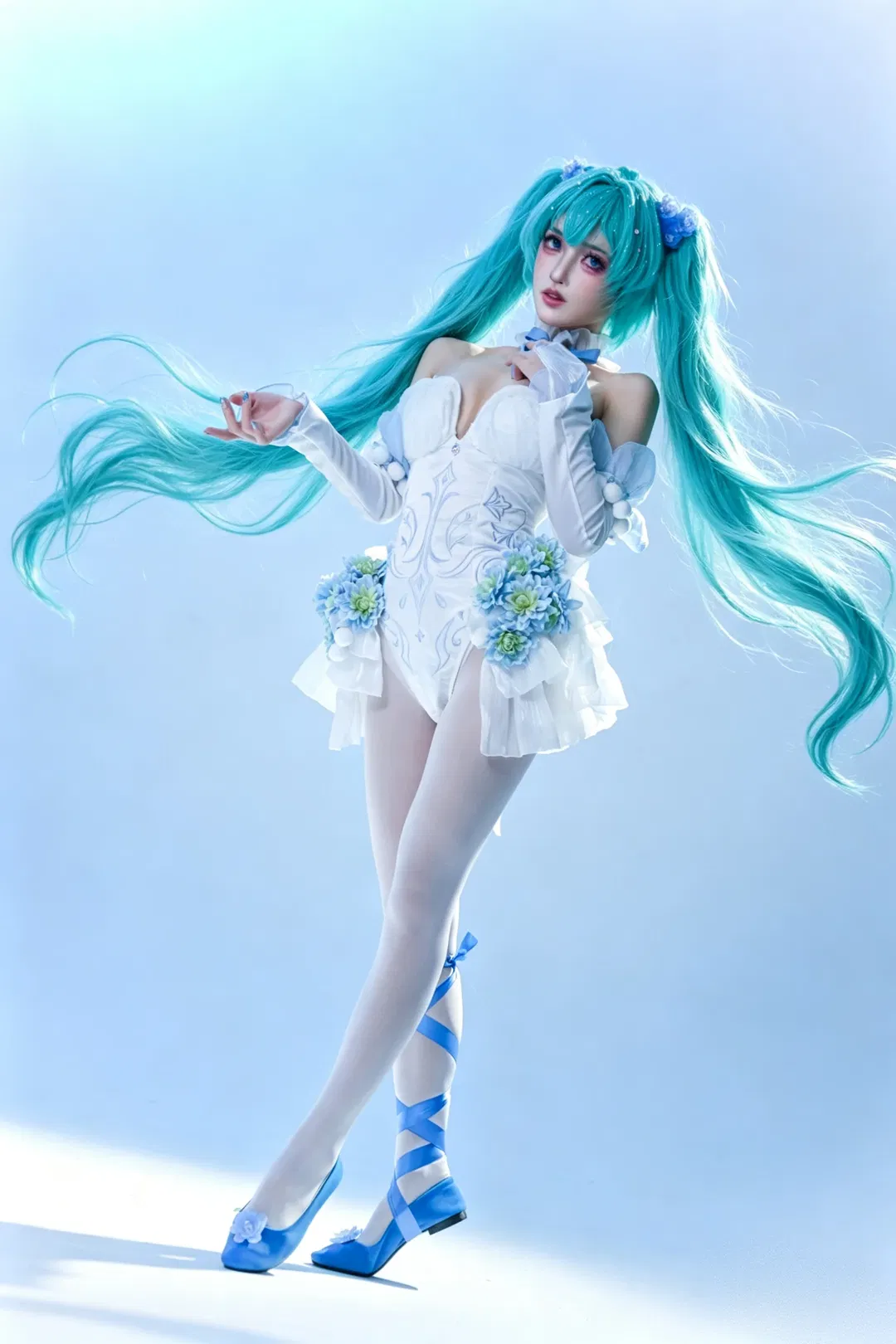 【初音未来cos】粉蝶花精灵的梦幻舞台感 - 第 8 张