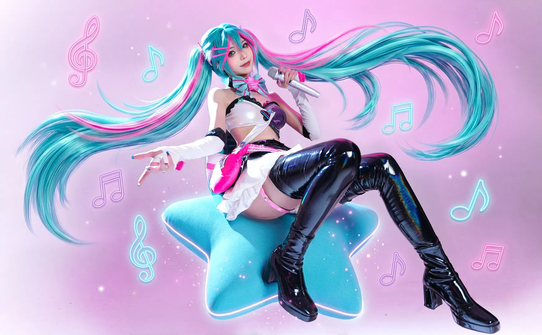 初音未来cos 喵斯快跑联动造型动作参考 - 第 4 张