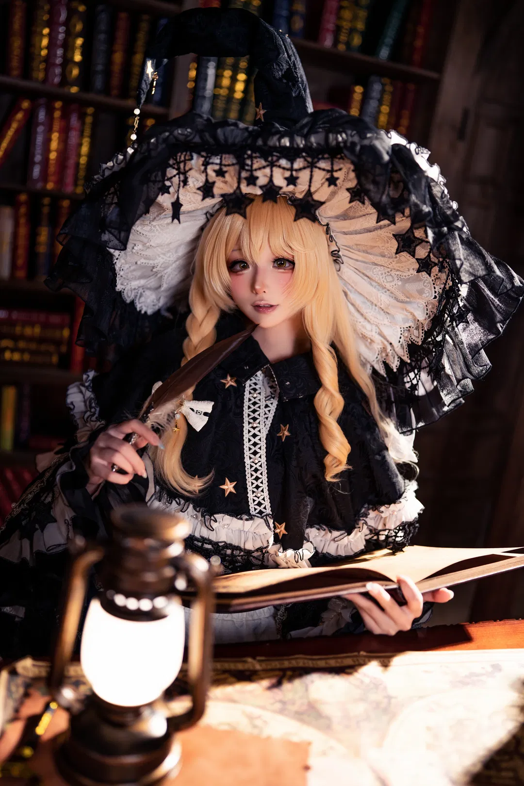 【雾雨魔理沙cos】东方project的魔法使书房静谧时光 - 第 1 张
