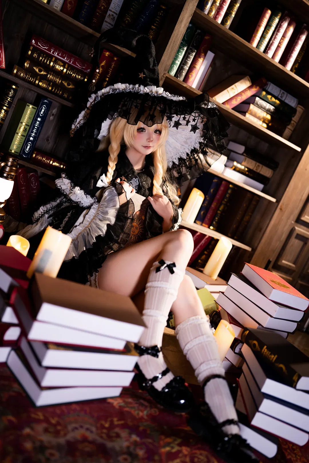 【雾雨魔理沙cos】东方project的魔法使书房静谧时光 - 第 2 张