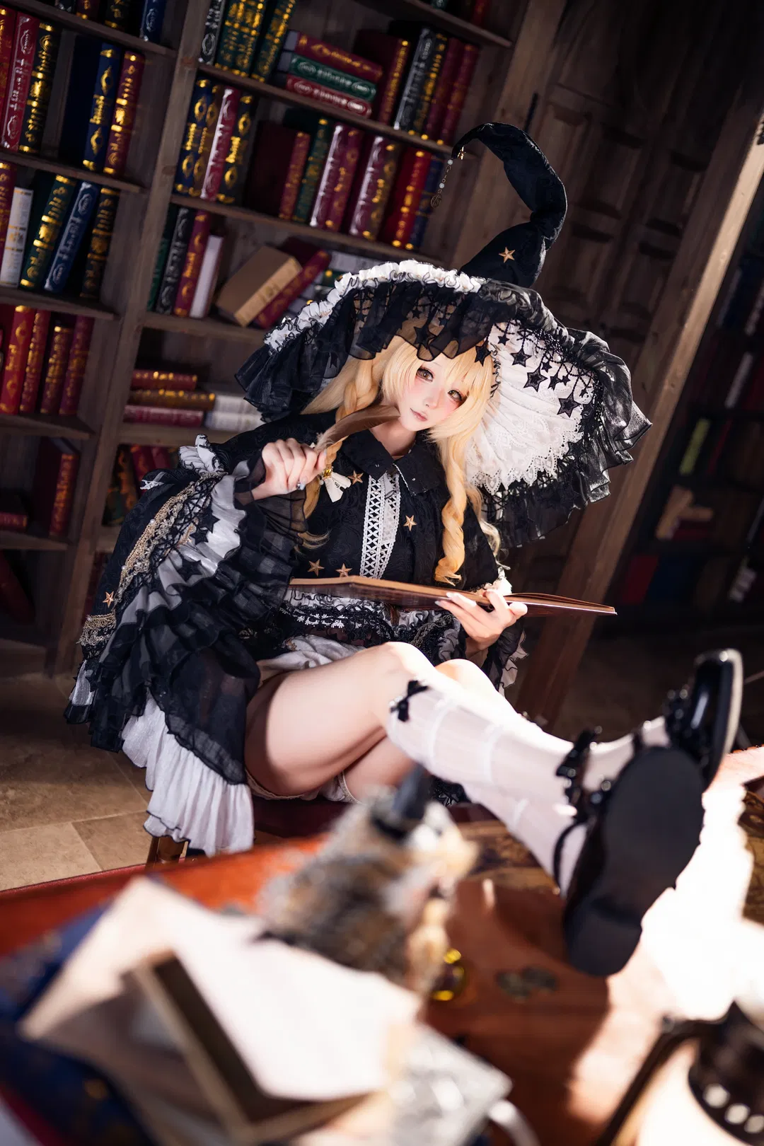 【雾雨魔理沙cos】东方project的魔法使书房静谧时光 - 第 6 张
