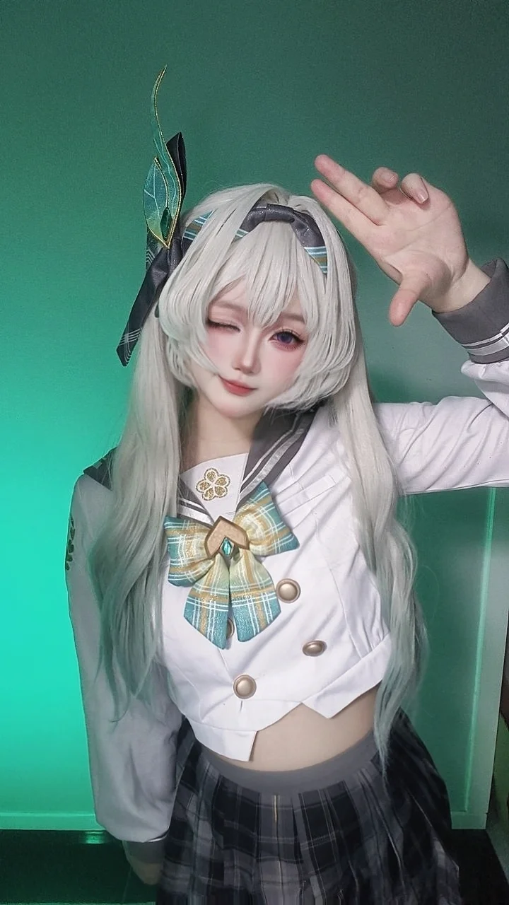 【流萤cos】崩坏星穹铁道里的这套JK制服，细节质感直接拉满 - 第 1 张