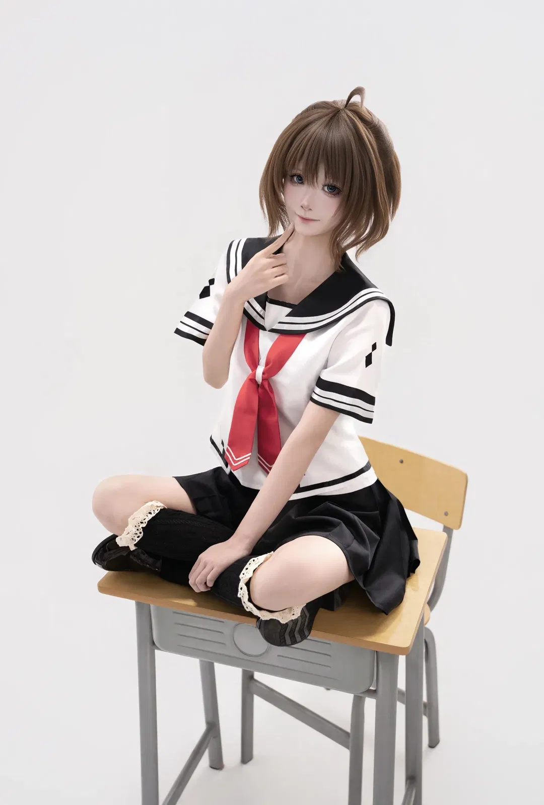 【水无月萤cos】天津罪里的经典水手服造型 - 第 3 张